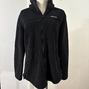 Columbia Women’s Size S West Bend Full Zip Jacket Dark Blue Black Fleece Active
